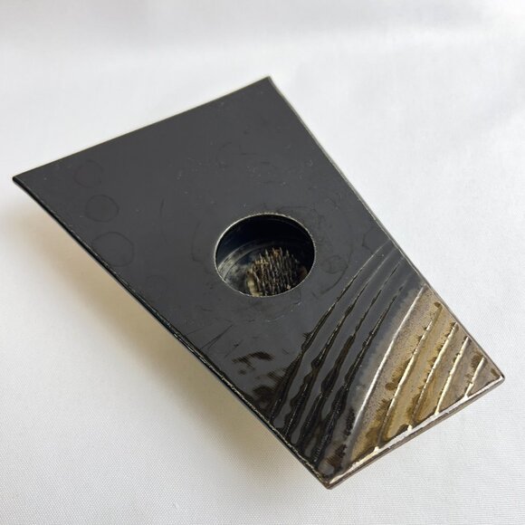 Donna Gittins Sculptural Vintage Candle Holder Black & Bronze Made in Canada - Picture 1 of 10